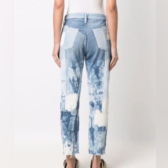 Frame Patterned Mid Rise Jeans - Picture 2 of 7